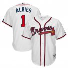 Size XXL Ozzie Albies #1 Atlanta Braves Cool Base Player Men's Jersey White