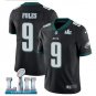 Size XXL Nick Foles #9 Philadelphia Eagles 2018 Super Bowl LII Player Men's Jersey Black