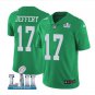 Size XXXL Alshon Jeffery #17 Philadelphia Eagles 2018 Super Bowl LII Player Men's Jersey Kelly Green