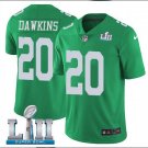 Size L Brian Dawkins #20 Philadelphia Eagles 2018 Super Bowl LII Player Men's Jersey Kelly Green