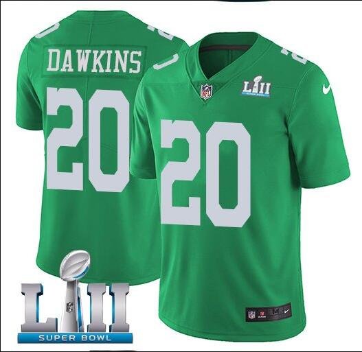 Size XXL Brian Dawkins #20 Philadelphia Eagles 2018 Super Bowl LII ...