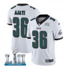 Size L Jay Ajayi #36 Philadelphia Eagles 2018 Super Bowl LII Player Men's Jersey White