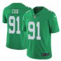 Size L Fletcher Cox #91 Philadelphia Eagles 2018 Super Bowl LII Player Men's Jersey Kelly Green