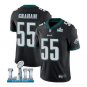 Size M Brandon Graham #55 Philadelphia Eagles 2018 Super Bowl LII Player Men's Jersey Black