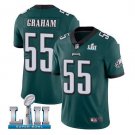 Size XL Brandon Graham #55 Philadelphia Eagles 2018 Super Bowl LII Men's Jersey Midnight Green
