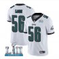 Size L Chris Long #56 Philadelphia Eagles 2018 Super Bowl LII Player Men's Jersey White