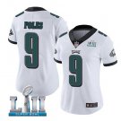 Size S Nick Foles #9 Philadelphia Eagles 2018 Super Bowl LII Player Women's Jersey White