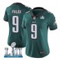 Size XL Nick Foles #9 Philadelphia Eagles 2018 Super Bowl LII Player Women's Jersey Midnight Green