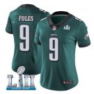 Size XXL Nick Foles #9 Philadelphia Eagles 2018 Super Bowl LII Player Women's Jersey Midnight Green