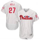 Size XXXL Aaron Nola #27 Philadelphia Phillies Home Flex Base Player Men's Jersey White