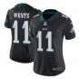 Size L Carson Wentz #11 Philadelphia Eagles 2018 Super Bowl LII Player Women's Jersey Black