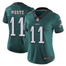 Size M Carson Wentz #11 Philadelphia Eagles 2018 Super Bowl LII Player Women's Jersey Midnight Green