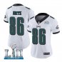 Size S Zach Ertz #86 Philadelphia Eagles 2018 Super Bowl LII Player Women's Jersey White