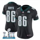 Size S Zach Ertz #86 Philadelphia Eagles 2018 Super Bowl LII Player Women's Jersey Black