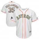 Size M Justin Verlander #35 Houston Astros 2018 Gold Program Cool Base Player Men's Jersey White