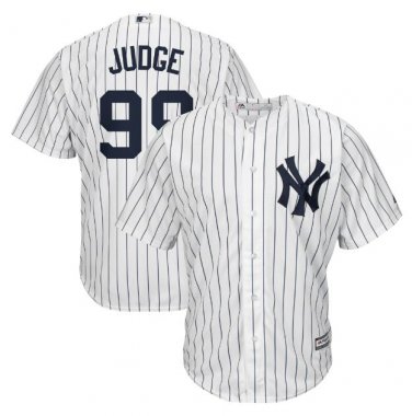 Size L Aaron Judge #99 New York Yankees Cool Base Player Men's Jersey White