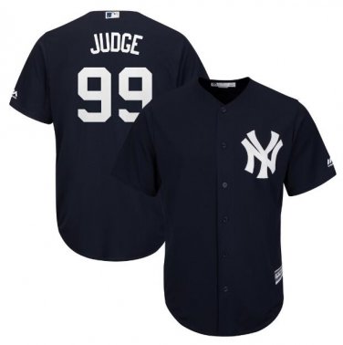 Size XXL Aaron Judge #99 New York Yankees Cool Base Player Men's Jersey Navy
