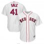 Size L Chris Sale #41 Boston Red Sox Cool Base Player Men's Jersey White