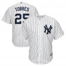Size M Gleyber Torres #25 New York Yankees Cool Base Player Men's Jersey White