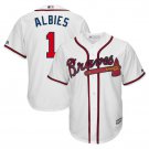Size XL Ozzie Albies #1 Atlanta Braves Cool Base Player Men's Jersey White
