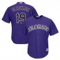 Size XXXL Charlie Blackmon #19 Colorado Rockies Cool Base Player Men's Jersey Purple