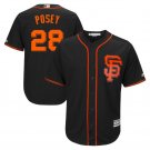 Size XXL Buster Posey #28 San Francisco Giants Cool Base Player Men's Jersey Black