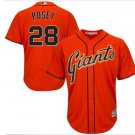 Size L Buster Posey #28 San Francisco Giants Cool Base Player Men's Jersey Orange
