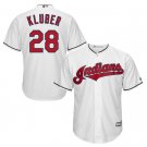 Size XXL Corey Kluber #28 Cleveland Indians Cool Base Player Men's Jersey White
