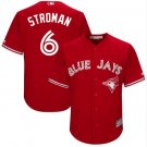 Size XL Marcus Stroman #6 Toronto Blue Jays Cool Base Player Men's Jersey Scarlet