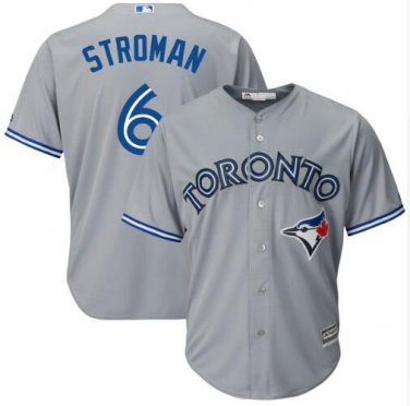 Size XL Marcus Stroman #6 Toronto Blue Jays Cool Base Player Men's Jersey Gray
