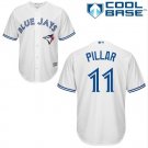 Size XXL Kevin Pillar #11 Toronto Blue Jays Cool Base Player Men's Jersey White