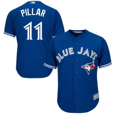 Size XXXL Kevin Pillar #11 Toronto Blue Jays Cool Base Player Men's Jersey Royal