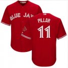 Size XXXL Kevin Pillar #11 Toronto Blue Jays Cool Base Player Men's Jersey Scarlet