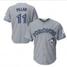 Size XL Kevin Pillar #11 Toronto Blue Jays Cool Base Player Men's Jersey Gray