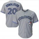 Size XXL Josh Donaldson #20 Toronto Blue Jays Cool Base Player Men's Jersey Gray