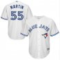 Size M Russell Martin #55 Toronto Blue Jays Cool Base Player Men's Jersey White