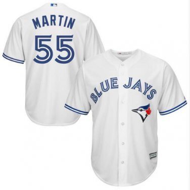 Size XXL Russell Martin #55 Toronto Blue Jays Cool Base Player Men's Jersey White