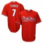 Size XXXL Maikel Franco #7 Philadelphia Phillies Cool Base Player Men's Jersey Scarlet