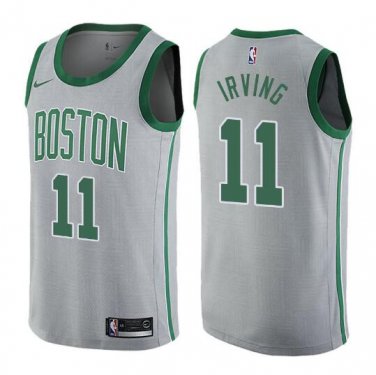 Size S Men's Kyrie Irving #11 Boston Celtics City Edition Jersey Gray