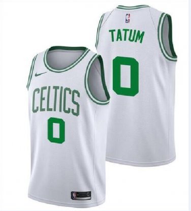 Size L Men's Jayson Tatum #0 Boston Celtics Swingman Jersey White - Statement Edition