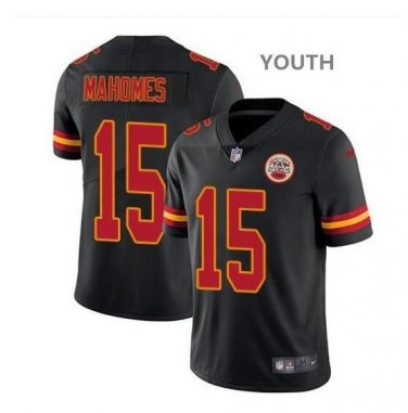 Size S Youth Patrick Mahomes #15 Kansas City Chiefs Limited Player Jersey Black