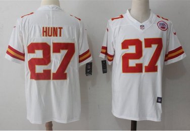 Size XL Men's Kareem Hunt #27 Kansas City Chiefs Limited Jersey White