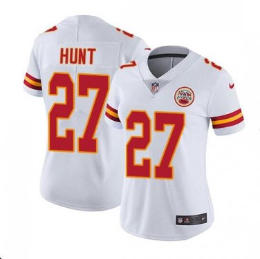 Size S Women's Kareem Hunt #27 Kansas City Chiefs Limited Player Jersey White