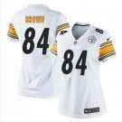 Size S Women's Antonio Brown #84 Pittsburgh Steelers Limited Player Jersey White