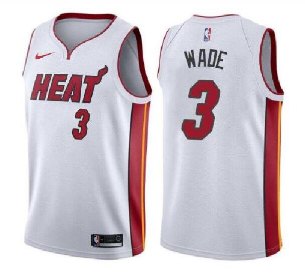 Size L Men's Dwyane Wade 3 Miami Heat Swingman Jersey Association