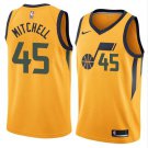 Size M Men's Donovan Mitchell #45 Utah Jazz Swingman Jersey Statement Edition Gold