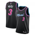 Size M Men's Dwyane Wade #3 Miami Heat 2018/19 Swingman Jersey City Edition Black