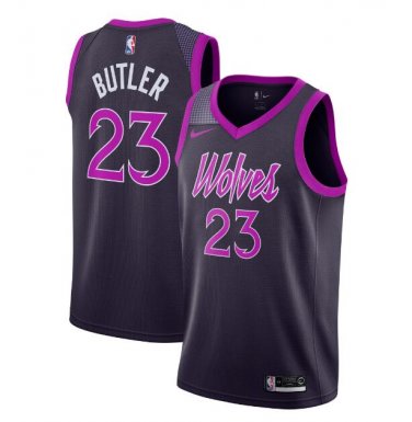 Size XL Men's Jimmy Butler #23 Minnesota Timberwolves 2018/19 Swingman Jersey City Edition Purple
