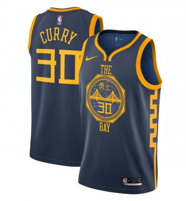 Size S Men's Stephen Curry #30 Golden State Warriors 2018/19 Swingman Jersey City Edition Navy