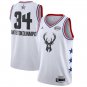 Size XL Men's Giannis Antetokounmpo #34 Milwaukee Bucks 2019 All-Star Game Swingman Jersey White